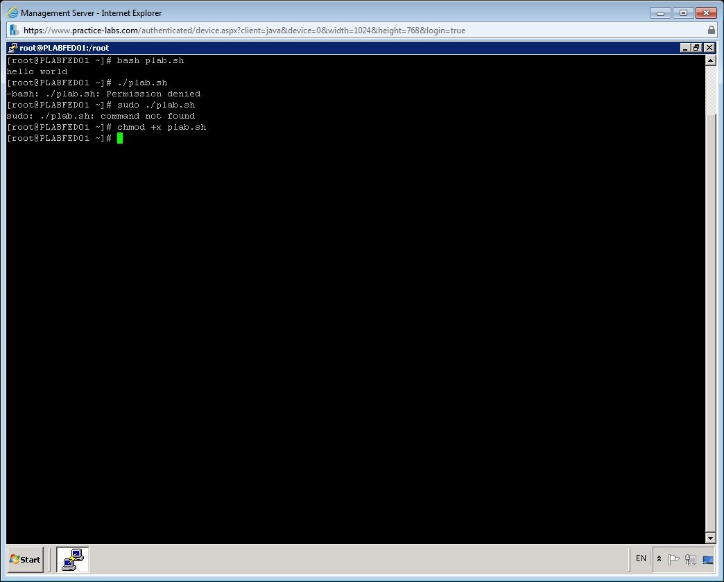 Practice Labs screenshot.